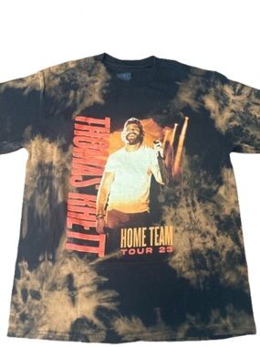 Thomas Rhett Home Team Tour 23 Bleach Acid Wash Graphic Tee Size Large L